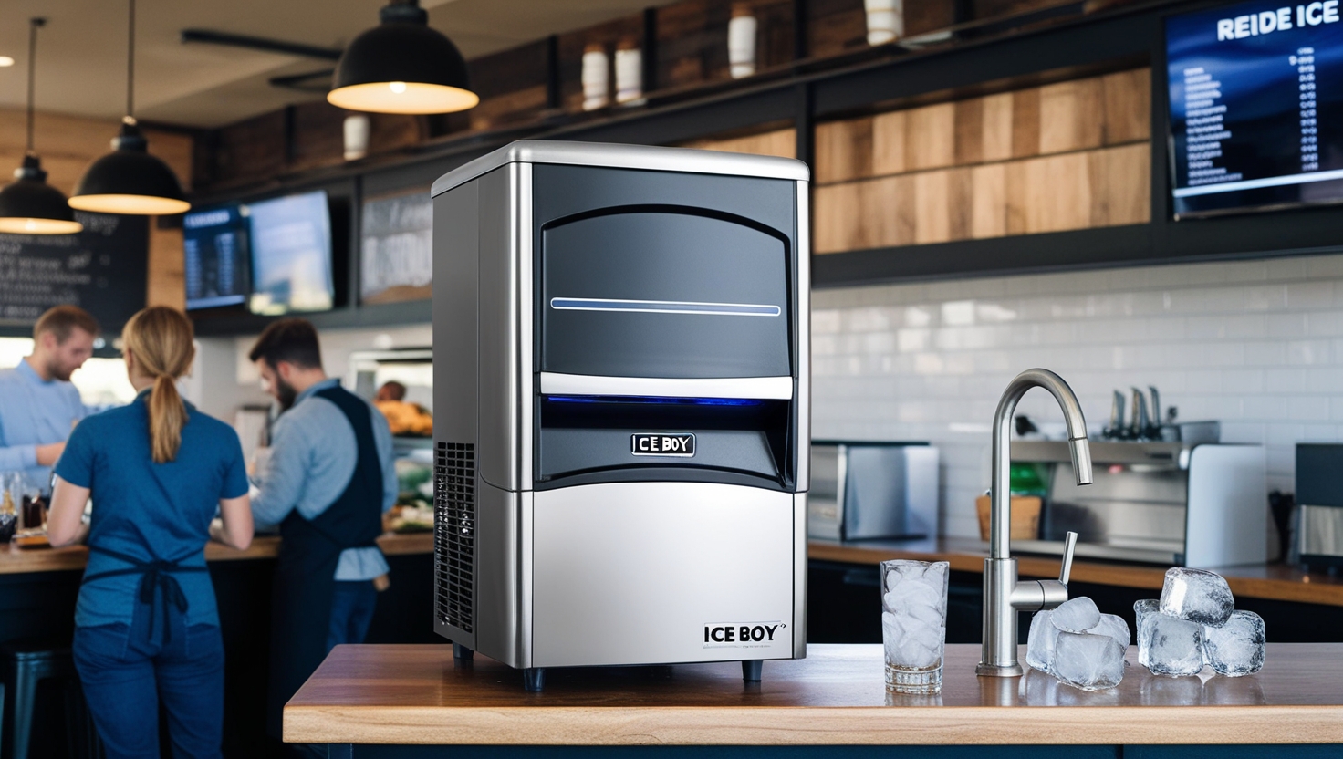 High-quality Ice Boy ice machine in a restaurant kitchen