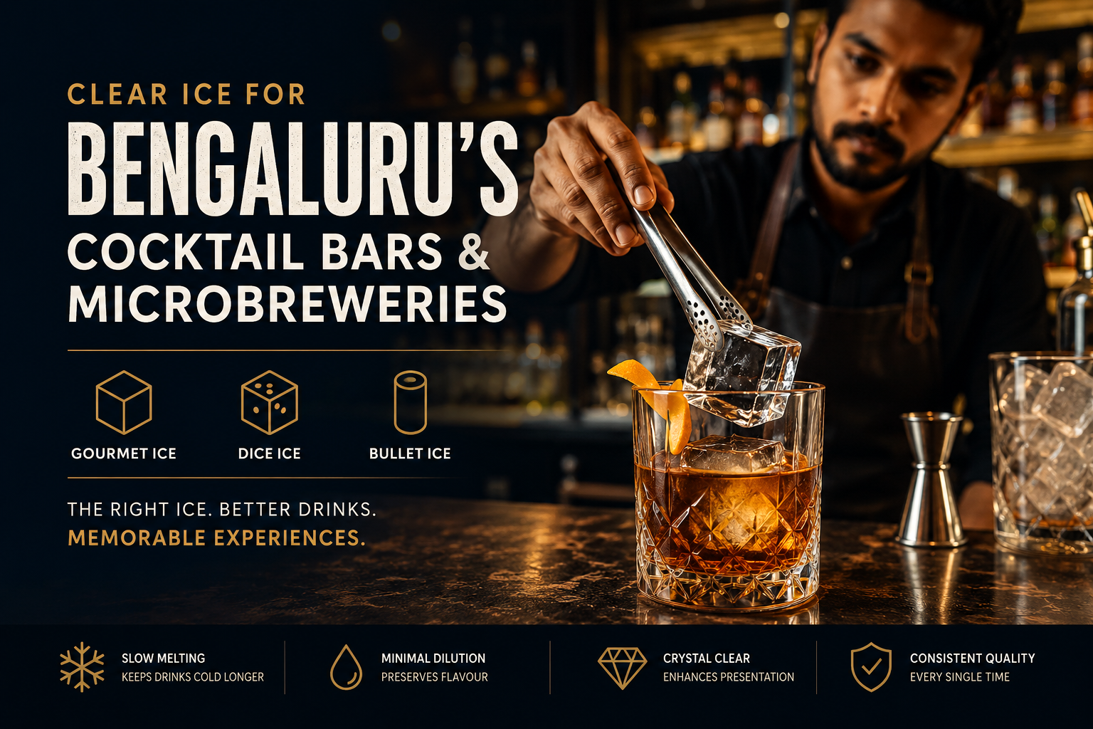 Clear Ice for Bengaluru's Cocktail Bars and Microbreweries