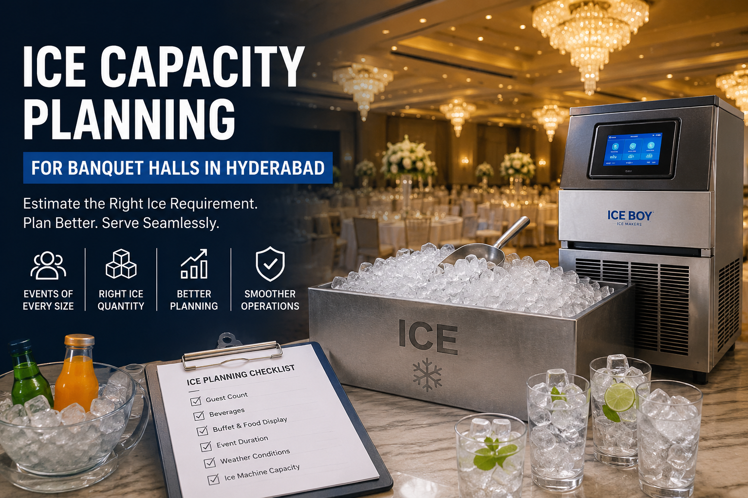 Ice Capacity Planning for Banquet Halls in Hyderabad