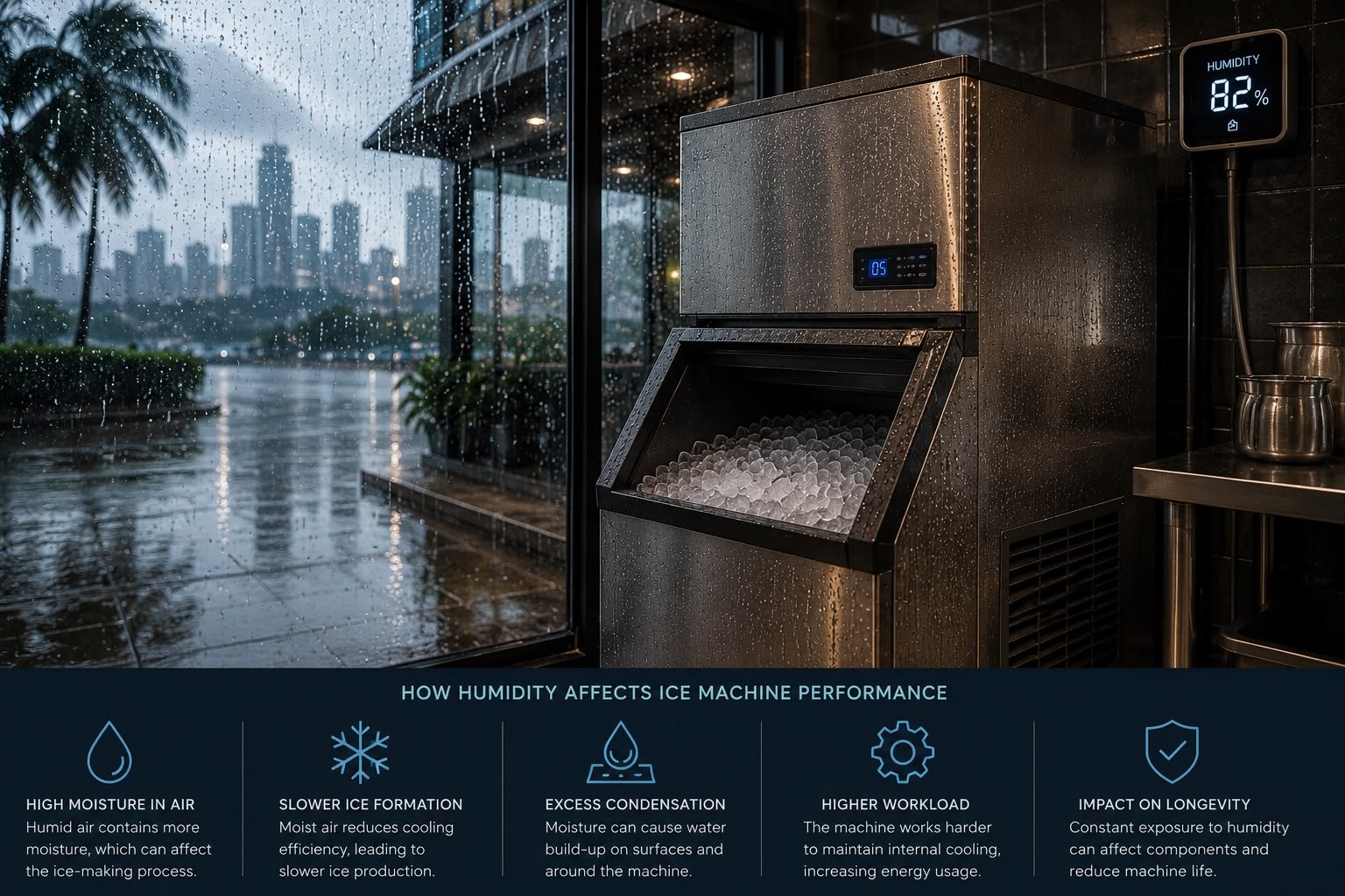 How humidity affects ice machine performance in Mumbai