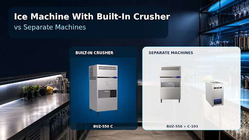 Commercial Ice Machine With Built-In Crusher